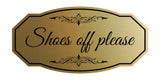 Victorian Shoes Off Please Wall or Door Sign