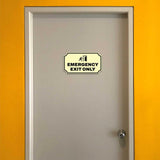 Notched Standard Emergency Exit Only Wall or Door Sign | Warning/Safety/Precaution