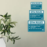 Classic Framed Plus Gym Rules Re-Rack Your Weights Wipe Down Your Machine Get Out Of My Way Door or Wall Sign | Gym Etiquette Signage