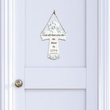 Let all that you do be done in love. Corinthians 16:14 11.5" x 8" Cross Hanging Sign | Rustic Twine | Inspiring Religious Bible Decor