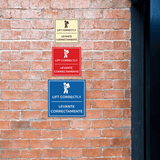 Signs ByLITA Square Lift Correctly Wall or Door Sign | Spanish Bilingual Warehouse Health and Safety Signs
