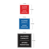 Signs ByLITA Square Allowed Capacity Door or Wall Sign | Spanish Bilingual Business And Office Signs