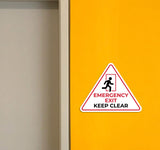 Standard' Emergency Exit – Keep Clear' Wall or Door Sign