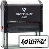 All Quality Compostable Material Self-Inking Rubber Stamp