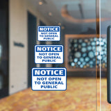 Classic Framed Plus Notice Not Open To General Public Wall or Door Sign | Workplace and Office
