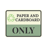 Classic Framed Plus Paper and Cardboard Only Door or Wall Sign | Waste Disposal Etiquette