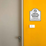 This is A Smoke Free Building Thank You for NOT Smoking' Headstone ? Wall/Door Restroom & Hygiene Sig