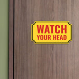 Notched Standard Watch Your Head Wall or Door Sign | Safety & Caution