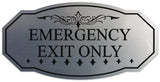 Signs ByLITA Victorian Emergency Exit Only Wall or Door Sign - Easy Installation | Durable Wall or Door