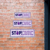 Standard Plus STOP! Please Check Your Shoes Before Entering The House Door or Wall Sign | Home Signage