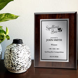 Spelling Bee Competition Custom Award Plaque | Achievement and Recognition Personalizable Plaques
