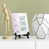 Exit This Way Table Sign with Easel, Floral Vine Design (6 x 8")