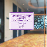 Classic Framed Plus Kindly Maintain a Quiet Environment – Thank You Door or Wall Sign | Medical Facility Greeting & Reception