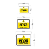 Classic Framed Plus Keep Aisle Clear at All Times Door or Wall Sign | Miscellaneous Warning Signs - Industrial & Construction