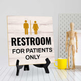 Quiet Zones & Visitor Instructions Table Signs 5"x 5" Square Table Sign With Acrylic Easel