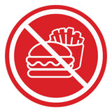 Signs ByLITA Circle No Food Allowed Graphic Door or Wall Sign | Easy Installation | Durable Construction | Promote Health And Safety | Caution Warning Sign for Home, Business and Office Spaces