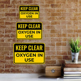 Classic Framed Plus Keep Clear – Oxygen in Use Door or Wall Sign | Miscellaneous Warning Signs - Industrial & Construction