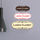 Designer Linen Closet Wall or Door Sign