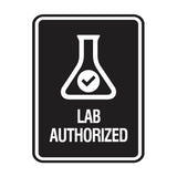 Signs ByLITA Portrait Round Lab Authorized Wall or Door Sign