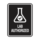 Signs ByLITA Portrait Round Lab Authorized Wall or Door Sign