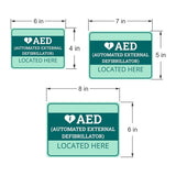 Classic Framed Plus AED (Automated External Defibrillator) Located Here Door or Wall Sign | Health and Safety Workplace Warning