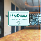 Classic Framed Plus Welcome – We’re Glad You’re Here! Door or Wall Sign | Medical Facility Greeting & Reception