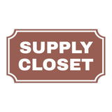 Notched Standard Supply Closet Wall or Door Sign | Facilities and Rooms Sign