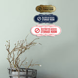 Signs ByLITA Designer Restricted Access Storage Room Wall or Door Sign