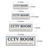 Standard Plus CCTV Room — Authorized Personnel Only — Wall or Door Sign | Specialist Room - Sign