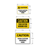 Classic Framed Plus Custom Caution Wall or Door Sign | Customizable Warning Sign For Homes and Businesses | Health and Safety Signage