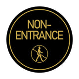 Signs ByLITA Circle Non-Entrance (Person Walking) Wall or Door Sign