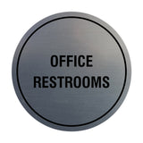 Circle Office Restrooms Wall or Door Sign