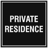 Signs ByLITA Square Private Residence Sign - Easy Installation | Durable Material