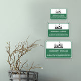 Classic Framed Plus Ingredient Storage Wall or Door Sign | Bilingual Spanish and English Workplace Safety Signage