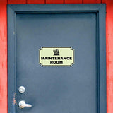 Notched Standard Maintenance Room Wall or Door Sign | Facilities and Rooms Sign