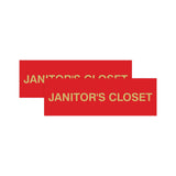 Basic Janitor's Closet Door/Wall Sign (Multipack)