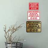 Signs ByLITA Classic Framed Respect Our Business: No Soliciting, Panhandling, or Loitering Allowed Wall or Door Sign (Multipacks)