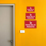 Classic Framed Plus Thieves Will Be Prosecuted Wall or Door Sign | Safety Warning Signage