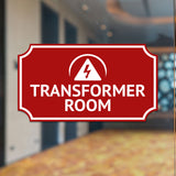 Notched Standard Transformer Room Wall or Door Sign | Electrical - Commercial Safety & Facility Signs