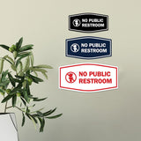 Signs ByLITA Fancy No Public Restroom Toilet Graphic Wall or Door Sign