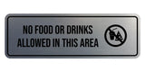 Signs ByLITA Standard No Food or Drinks Allowed in This Area Door or Wall Sign Durable ABS Plastic | Laser Engraved | Easy Installation | Elegant Design