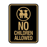 Signs ByLITA Portrait Round No Children Allowed Wall or Door Sign
