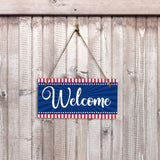 Welcome 5x10 Hanging Plus Wall or Door Sign | USA Home Decor