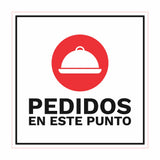 Square Plus Pedidos En este Punto Wall or Door Sign | Spanish | Food Business Front Desk Warning