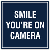 Signs ByLITA Square Smile You're on Camera Sign - Easy Installation | Durable Material