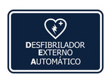Signs ByLITA Classic Framed Desfibrilador Externo Automatico Door or Wall Sign