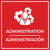 Signs ByLITA Square Administration Wall or Door Sign | Spanish Bilingual Business and Office Signs