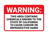 Classic Framed Plus Warning: This Area Contains Chemicals Known to the State of California to Cause Cancer or Reproductive Harm Door or Wall Sign | Miscellaneous Warning Signs - Industrial & Construction