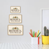 Classic Framed Plus Bendice Este Hogar — Bless This Home Door or Wall Sign | Spanish - Inspirational & Scripture Signs