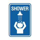 Signs ByLITA Portrait Round Shower (Single) Wall or Door Sign